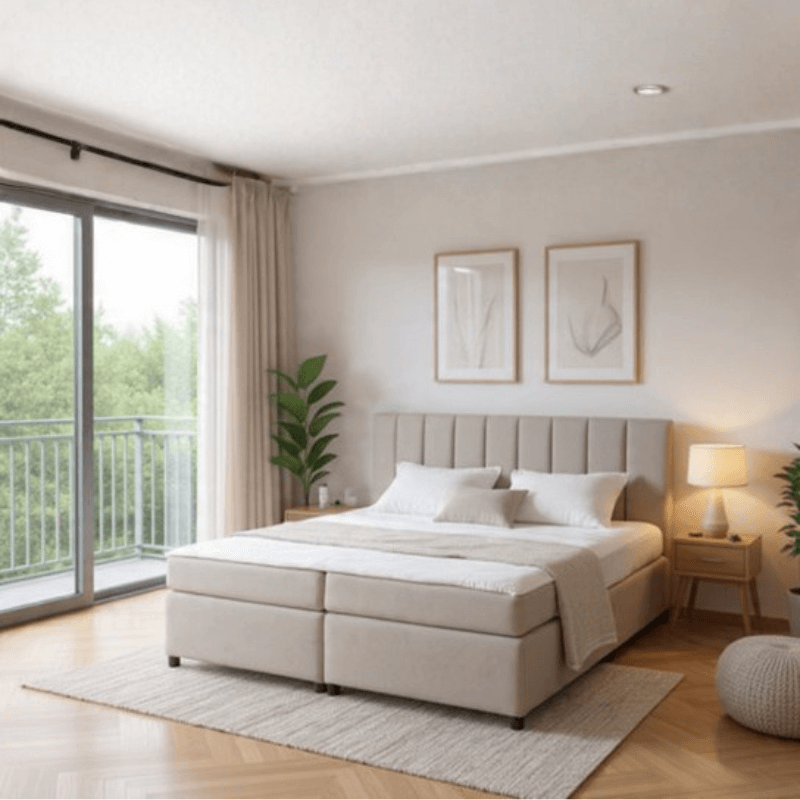 Łóżko LUNO Pure 160x200cm - miękkość księżyca i spokój