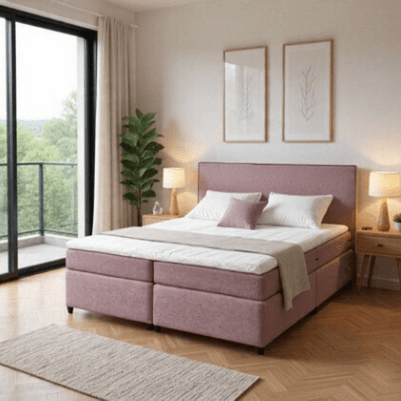 Łóżo BLOOM 160x200cm - kontynentalne łóżko, które ociepla całą sypialnię