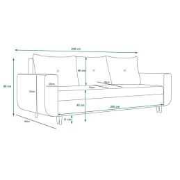 Sofa rozkładana MALVE - sofa z charakterem