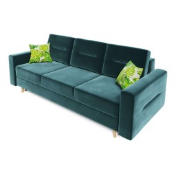 Sofa rozkładana NOYA - turkusowa wygoda