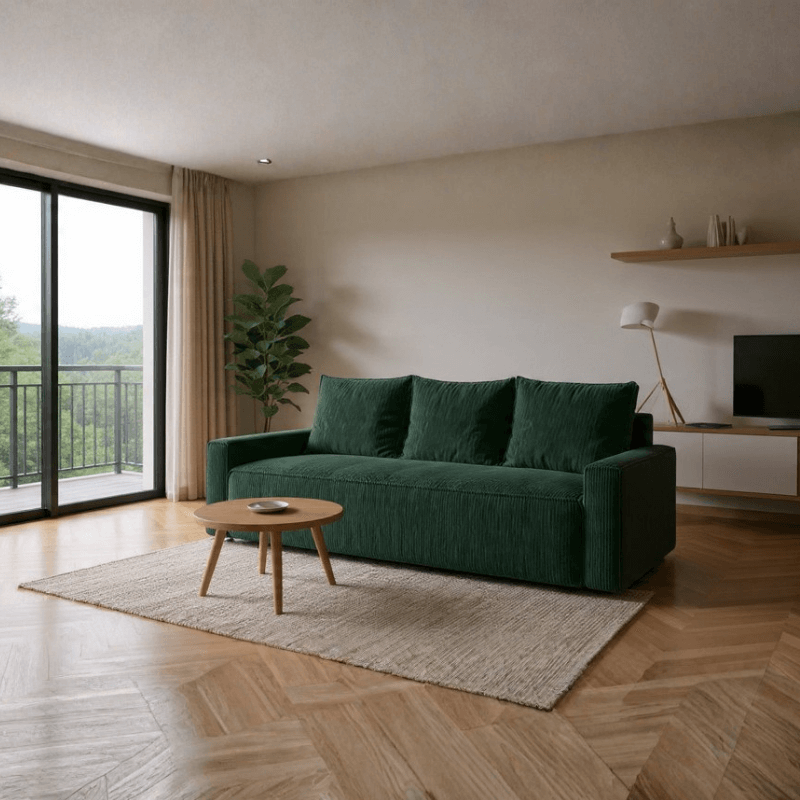 Sofa rozkładana NARVI - miękki sztruks